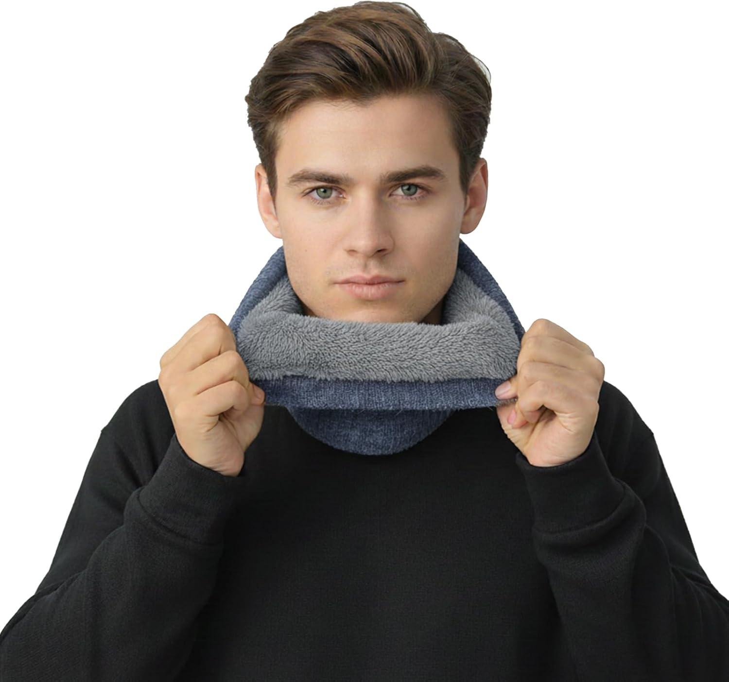imagecharpe Hommes Hiver Tubulaire Foulard Ski Chaud Cache CouCou Hiver charpe Coupe Cagoule Cachelastique pais Doux Fleece Echarpe Hommes et FemmesCou Gaiter MasqueType1violet