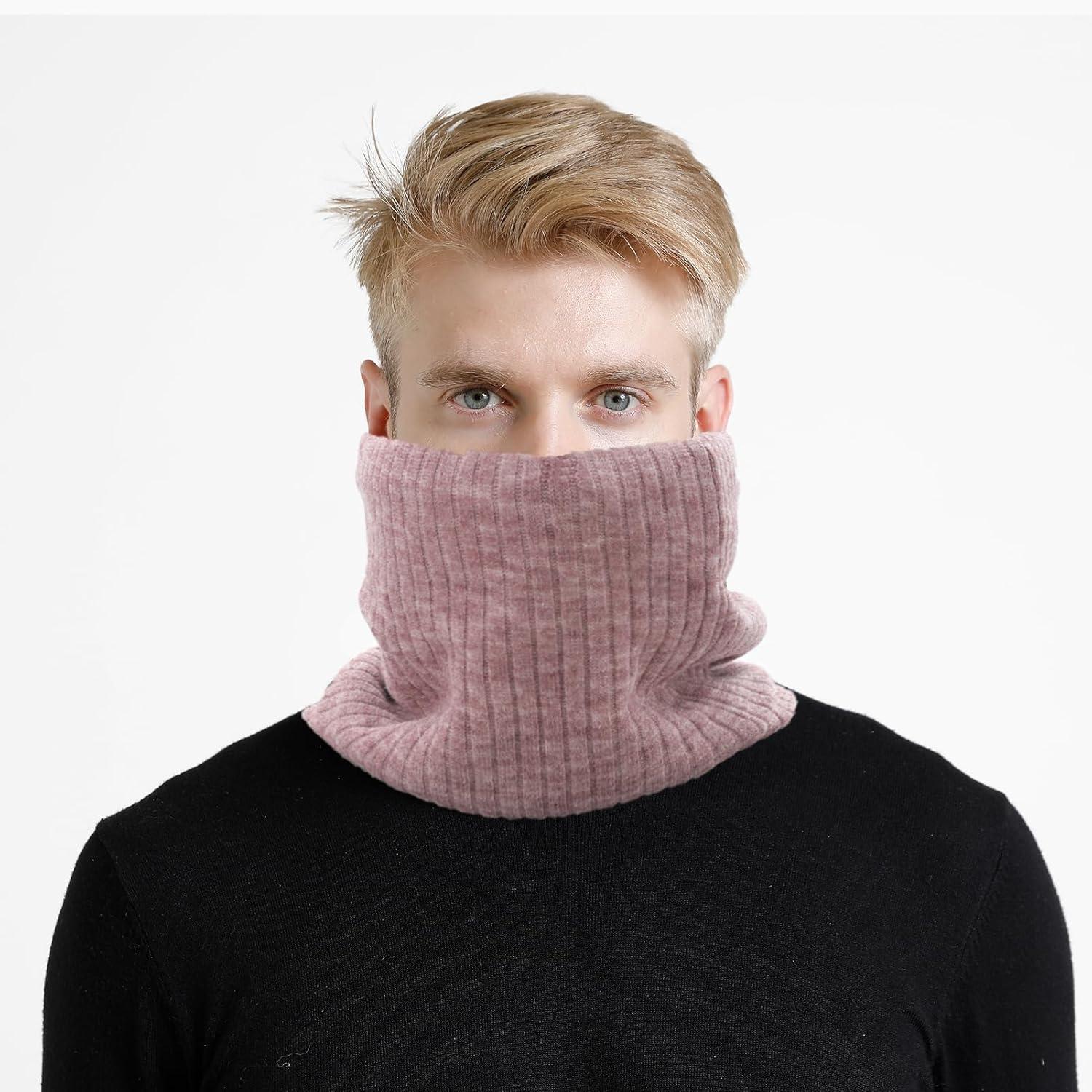 imagecharpe Hommes Hiver Tubulaire Foulard Ski Chaud Cache CouCou Hiver charpe Coupe Cagoule Cachelastique pais Doux Fleece Echarpe Hommes et FemmesCou Gaiter MasqueType2rose