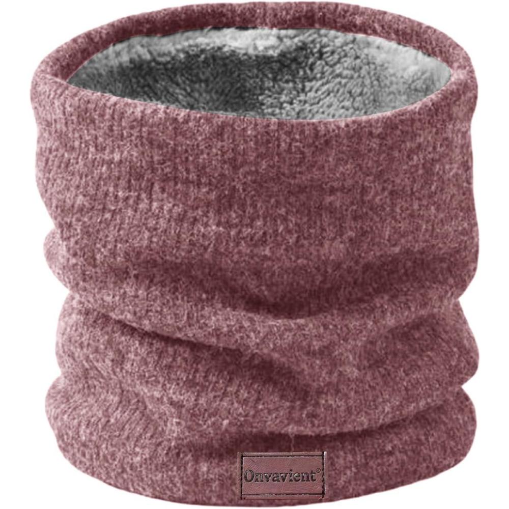 imagecharpe Hommes Hiver Tubulaire Foulard Ski Chaud Cache CouCou Hiver charpe Coupe Cagoule Cachelastique pais Doux Fleece Echarpe Hommes et FemmesCou Gaiter MasqueType1rouge Profond
