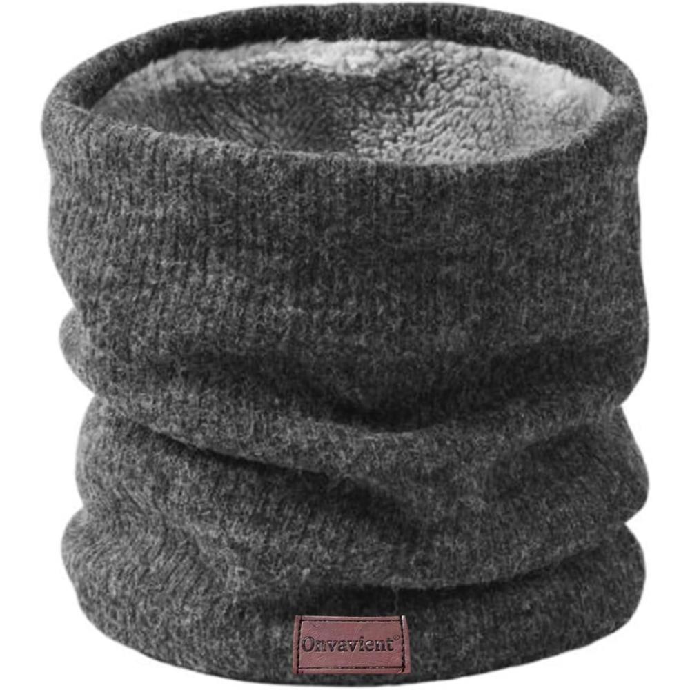 imagecharpe Hommes Hiver Tubulaire Foulard Ski Chaud Cache CouCou Hiver charpe Coupe Cagoule Cachelastique pais Doux Fleece Echarpe Hommes et FemmesCou Gaiter MasqueType1gris Fonc