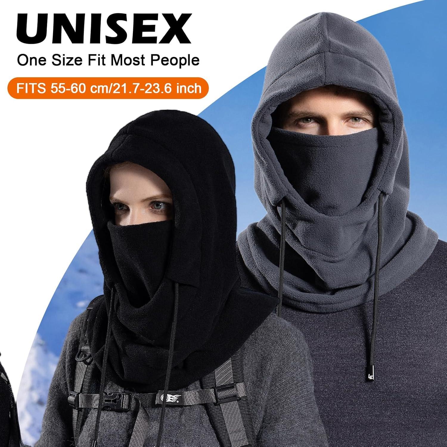 imageCagoule dhiver en Polaire Chaud Unisexe Masque de Ski CoupeVent Multifonctionnel Chapeau dhiver Thermique avec CacheCou pour Hommes Femmes la Course Pied Cyclisme Ski Sports de Plein AirVert arme
