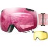 A-Monture blanche rose Vlt 46% + verre jaune
