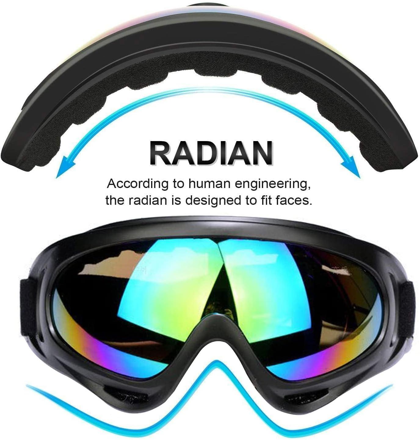 imagelunettes de ski snowboard antiUV pour motocross compatibles avec casque antibue Lunettes de ski pour ski moto vlo patinage Unisexeclear