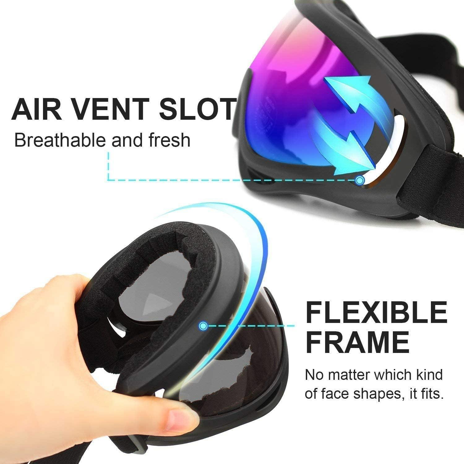 imagelunettes de ski snowboard antiUV pour motocross compatibles avec casque antibue Lunettes de ski pour ski moto vlo patinage Unisexeclear