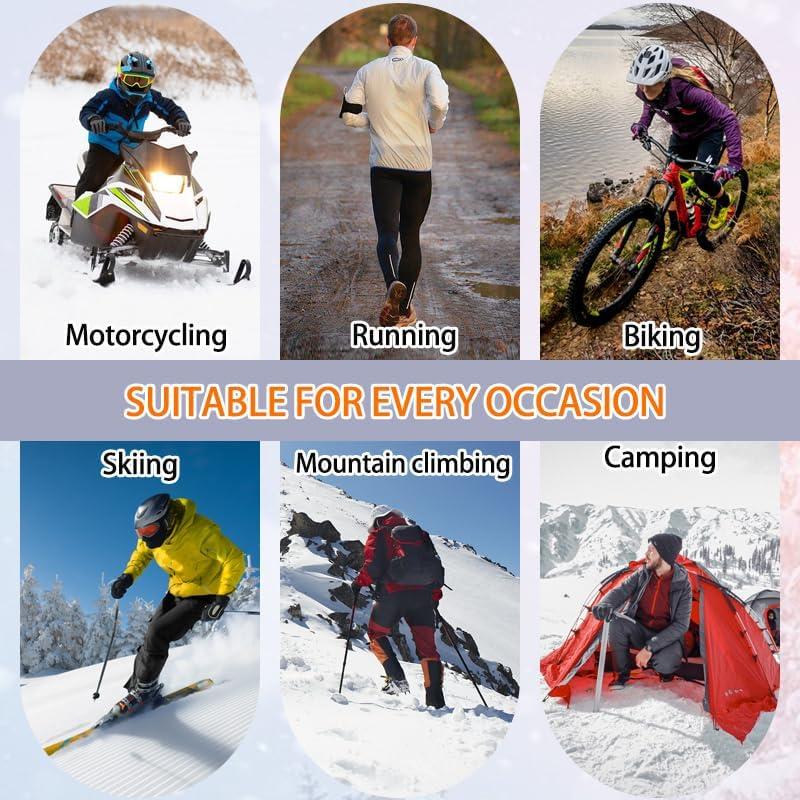 image2 Pices Cagoule 3 Trous Balaclava 3 Trous TricotCagoule Noir de Visage Complet Masque de Ski pou Hommes et FemmeVert armVert arm