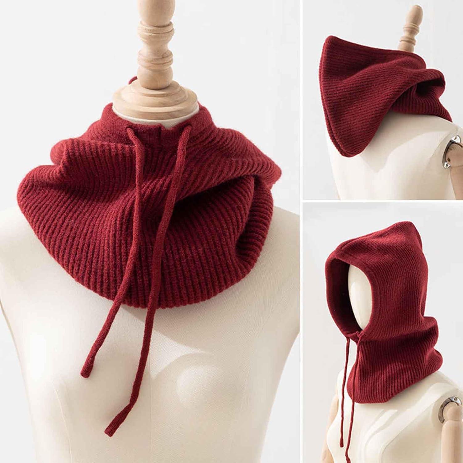 imageCouverture faciale complte de Ski dhiver Couverture de Ski CoupeVent Chapeau Bonnet en dtresse avec CacheCou tricot Extensible et Respirant pour la Course Le Patinage et Le vloBordeaux