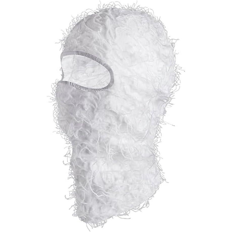 imageMasque de Ski en Dtresse Intgral Tricot Fuzzy Yeat Shiesty Masque de Dtresse pour Femmes Facile Utiliser GrisBlanc