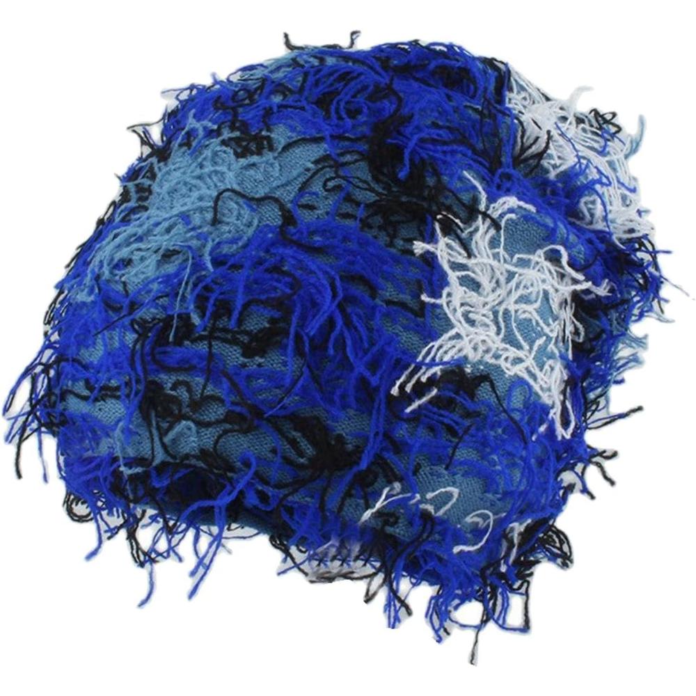 image:imageGnrique Bonnet Casquette Homme Chapeau en Laine tricot en dtresseChapeau dhiver PelucheLaine pais et Chaudde Neige pour Femmestricot de Ski Plein airBleu