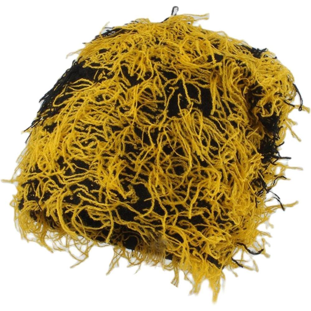 image:imageGnrique Bonnet Casquette Homme Chapeau en Laine tricot en dtresseChapeau dhiver PelucheLaine pais et Chaudde Neige pour Femmestricot de Ski Plein airJaune