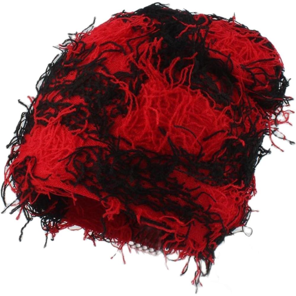 image:imageGnrique Bonnet Casquette Homme Chapeau en Laine tricot en dtresseChapeau dhiver PelucheLaine pais et Chaudde Neige pour Femmestricot de Ski Plein airVin