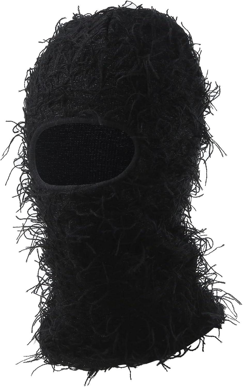 image:imageCagoule coupevent coupevent pour homme et femme chapeau tricot accessoire de costume cagoule en dtresse pour le skiNoir