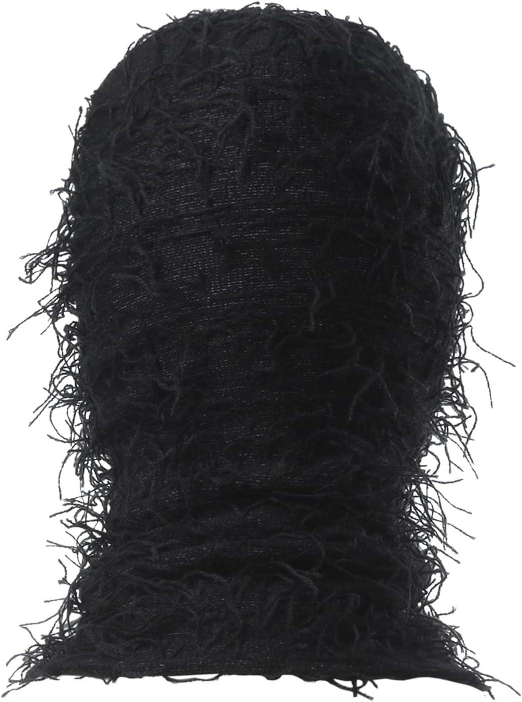 image:imageCagoule coupevent coupevent pour homme et femme chapeau tricot accessoire de costume cagoule en dtresse pour le skiNoir