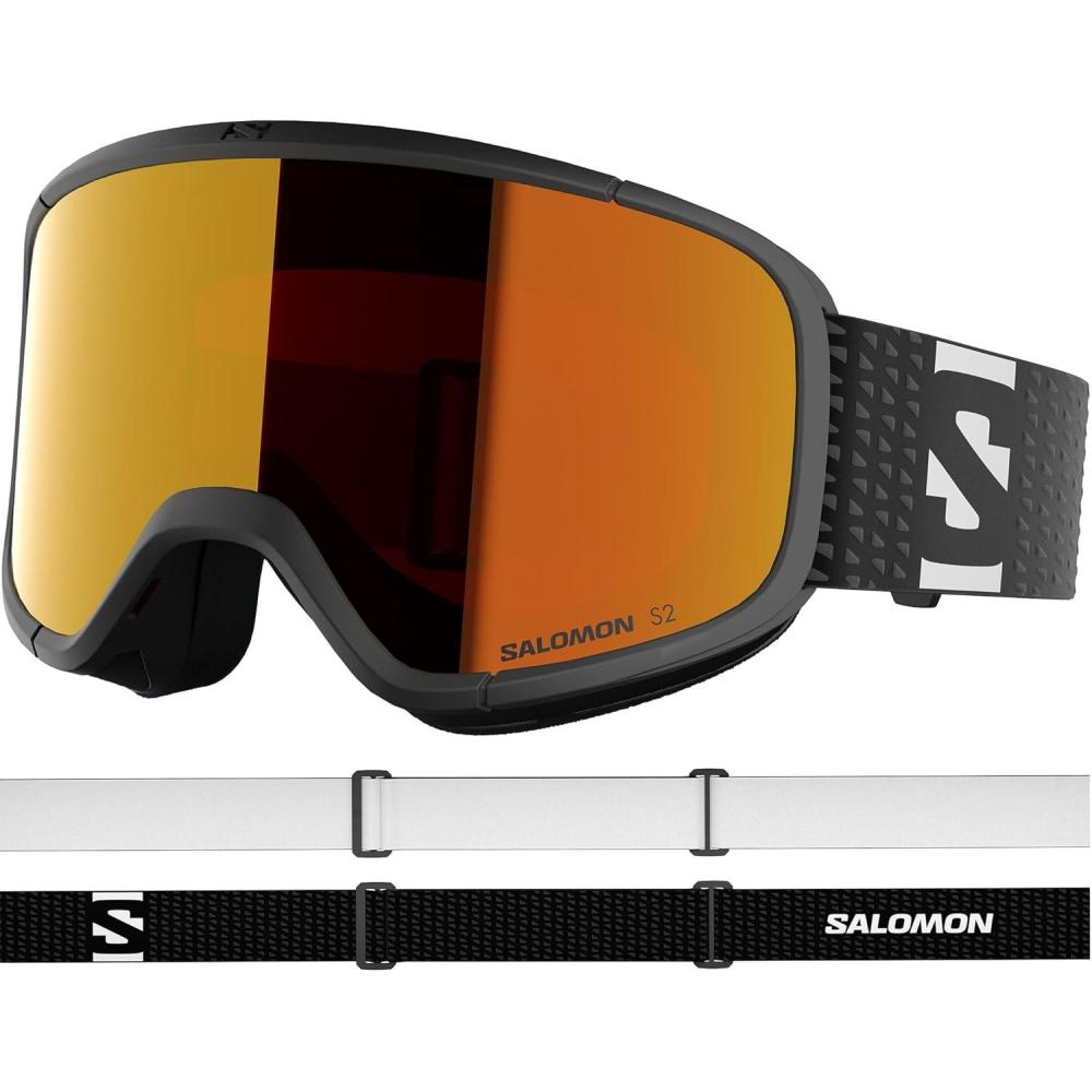 image:imageSalomon Lumi Masque de Ski Unisexe pour Enfant Champ de Vision largi Idal pour le Ski et le SnowboardBlack Red