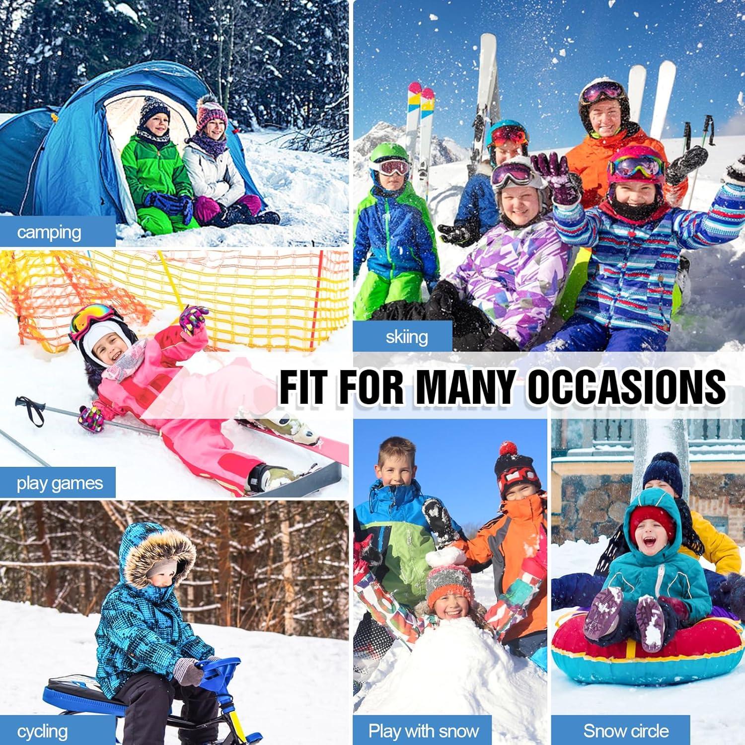 image:imageCagoule dhiver Thermique pour Enfants 613Ans Multifonction Coupe Masque de Ski Cyclisme Casquette Bonnet Chapeau avec CacheCou pour Garons et Filles Sports dhiver en Plein AirRose