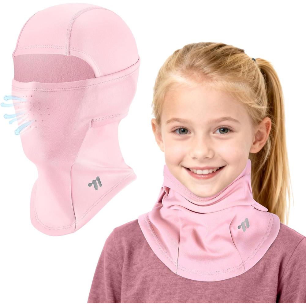 image:imageICOCOPRO Cagoule dhiver chaude pour enfant coupevent masque de ski pour garons et filles taille uniqueRose
