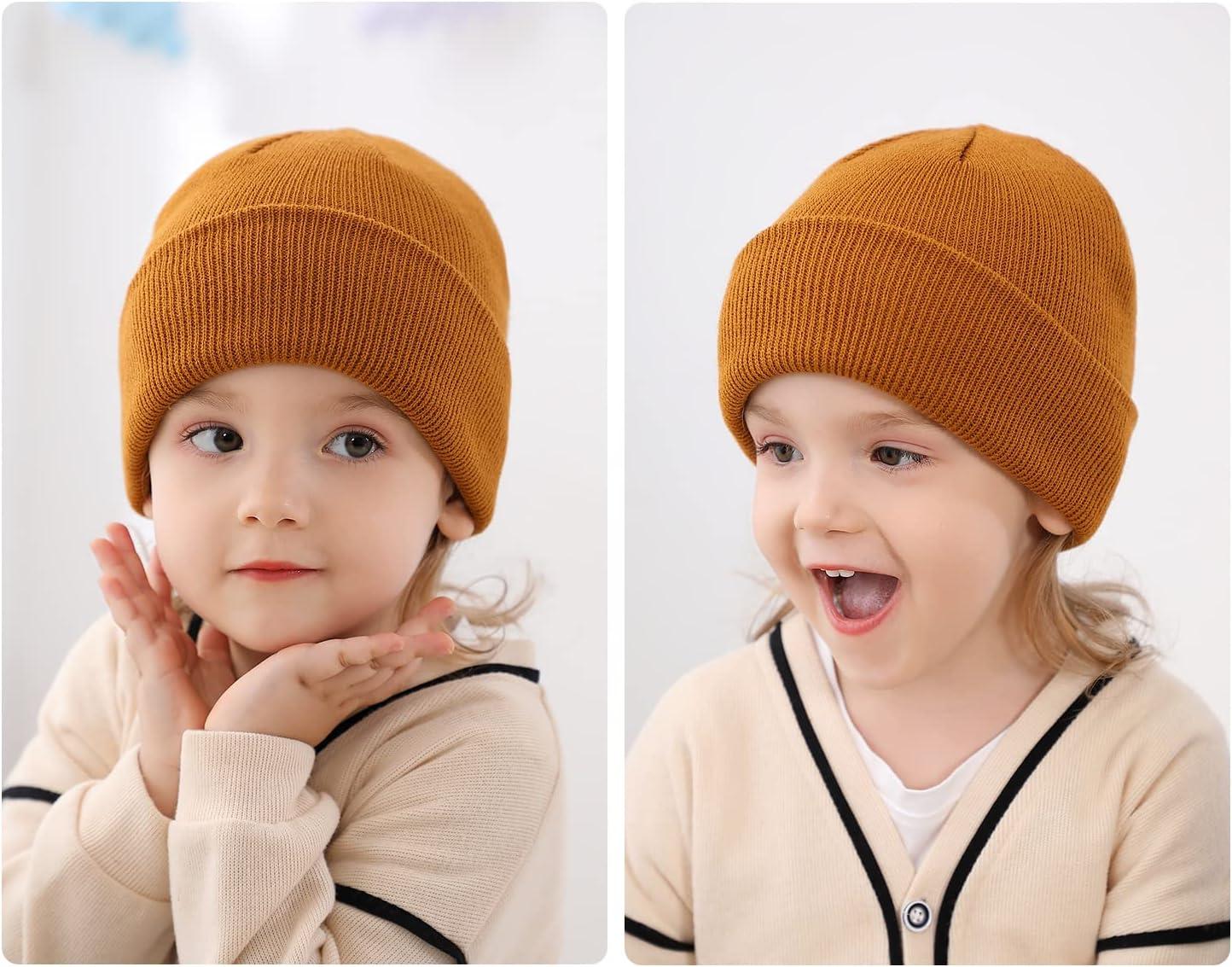 image:imageBonnet dhiver pour bb et enfant Tricot doux Unisexe Pour bb garon et fille de 3 mois 6 ansNoir 01