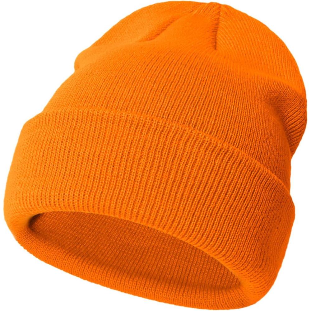 image:imageBonnet dhiver pour bb et enfant Tricot doux Unisexe Pour bb garon et fille de 3 mois 6 ansOrange 01