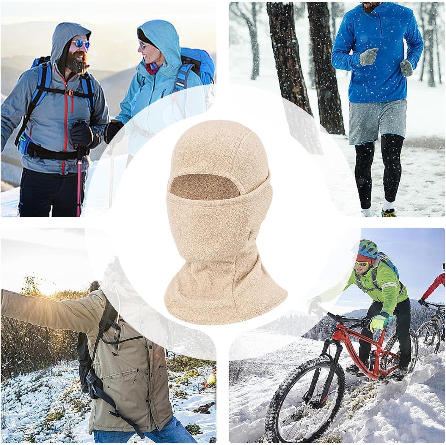 image:imageMasque de ski Cachecou avec capuche pour temps froid Masque de protection du visage thermique en polaire Pour hommes et femmes Snowboard Travail Ski Randonne Travail Conduite VoyageAbricot
