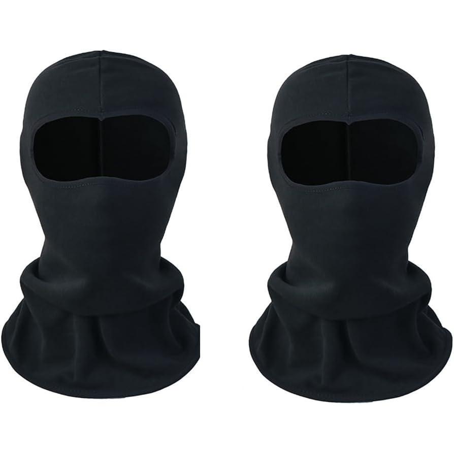 image:imageLot de 2 cagoules dhiver en polaire thermique pour sports de plein air Masque de ski respirant et chaud Tissu doux et extensible Pour moto course pied randonne cyclisme snowboard chasse
