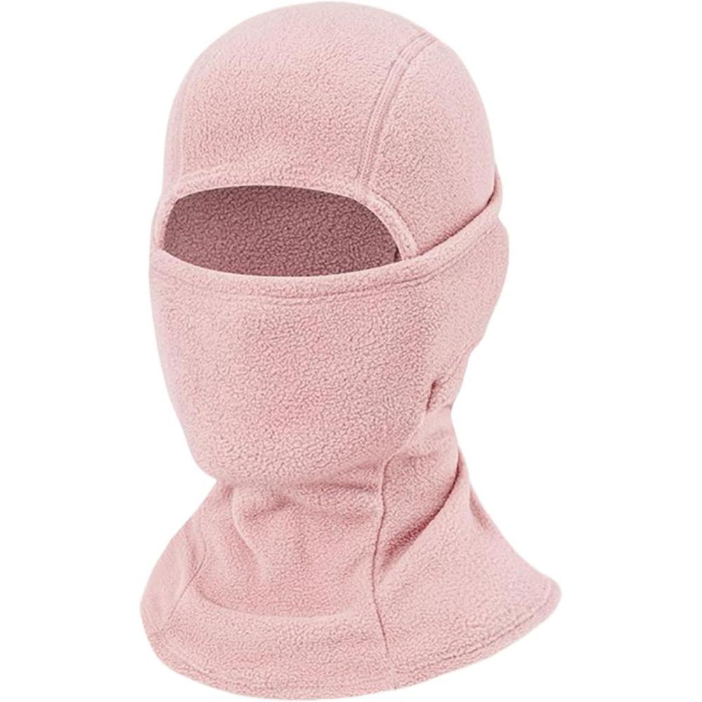image:imageMasque de ski Cachecou avec capuche pour temps froid Masque de protection du visage thermique en polaire Pour hommes et femmes Snowboard Travail Ski Randonne Travail Conduite VoyageRose