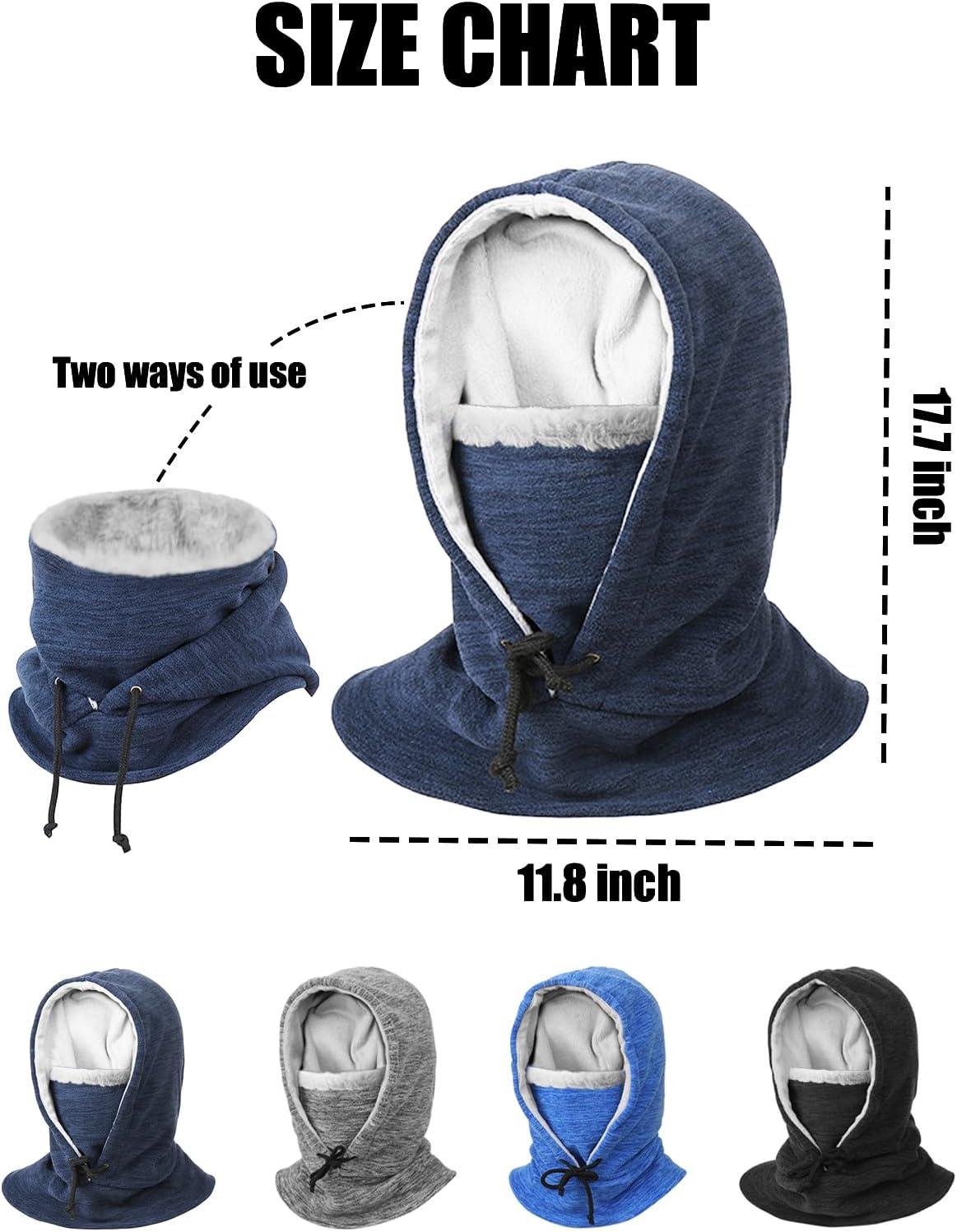 image:imageCagoule Balaclava Polaire Hiver pour Femme Homme Thermique Respirant Multifonction Masque de Ski Capuchon Chaud Chapeau Cache Cou Couvre Visage pour Ski Cyclisme Moto RandonneBleu Marine