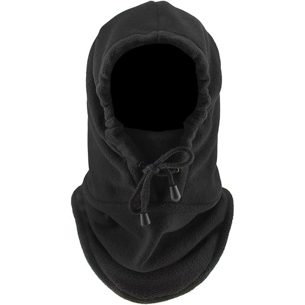 image:imageBalaclava Multifonction Polaire Hiver Cagoule Chapeau Moto Coupe Vent Masque Ski Outdoor Vlo UnisexeNoir