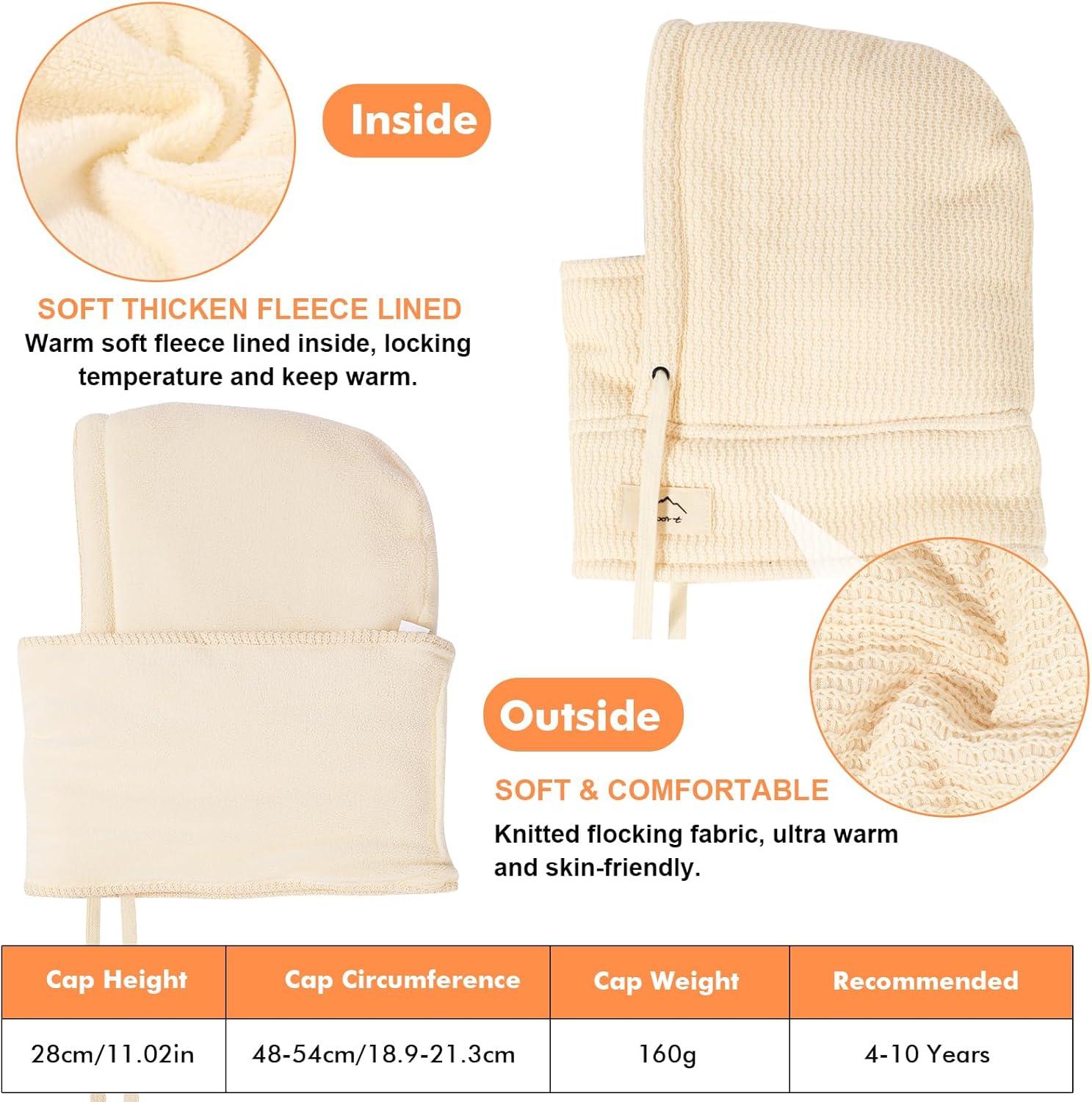 image:imageCagoule dhiver Thermique pour Enfants 410Ans Multifonction CoupeVent Masque de Ski Bonnet Tricot Doublure Polaire Chaude Casquette CacheCou Tour de Cou charpe Garons Filles Plein AirKaki