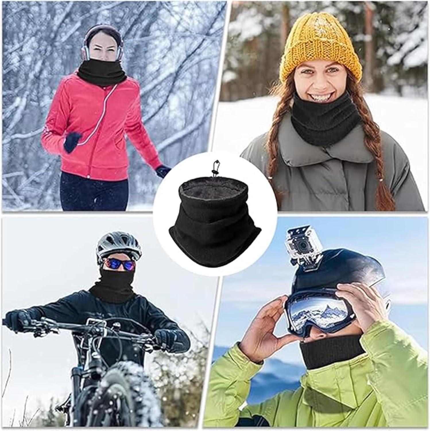 image:imageTour de Cou Homme Femme Cache Cou Cou Hiver charpe Coupe Cache Cou Homme Vent Ski lastique pais Doux Maille Doublure Polaire Neck Warmer Respirant Moto Cyclisme Ski Randonne Course Pied