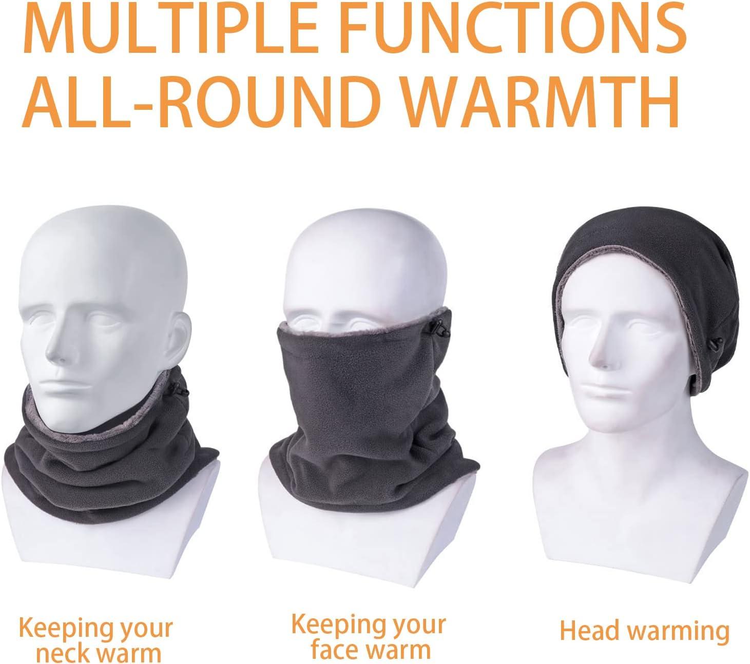 image:imageTour de Cou Homme Femme Cache Cou Cou Hiver charpe Coupe Cache Cou Homme Vent Ski lastique pais Doux Maille Doublure Polaire Neck Warmer Respirant Moto Cyclisme Ski Randonne Course Pied