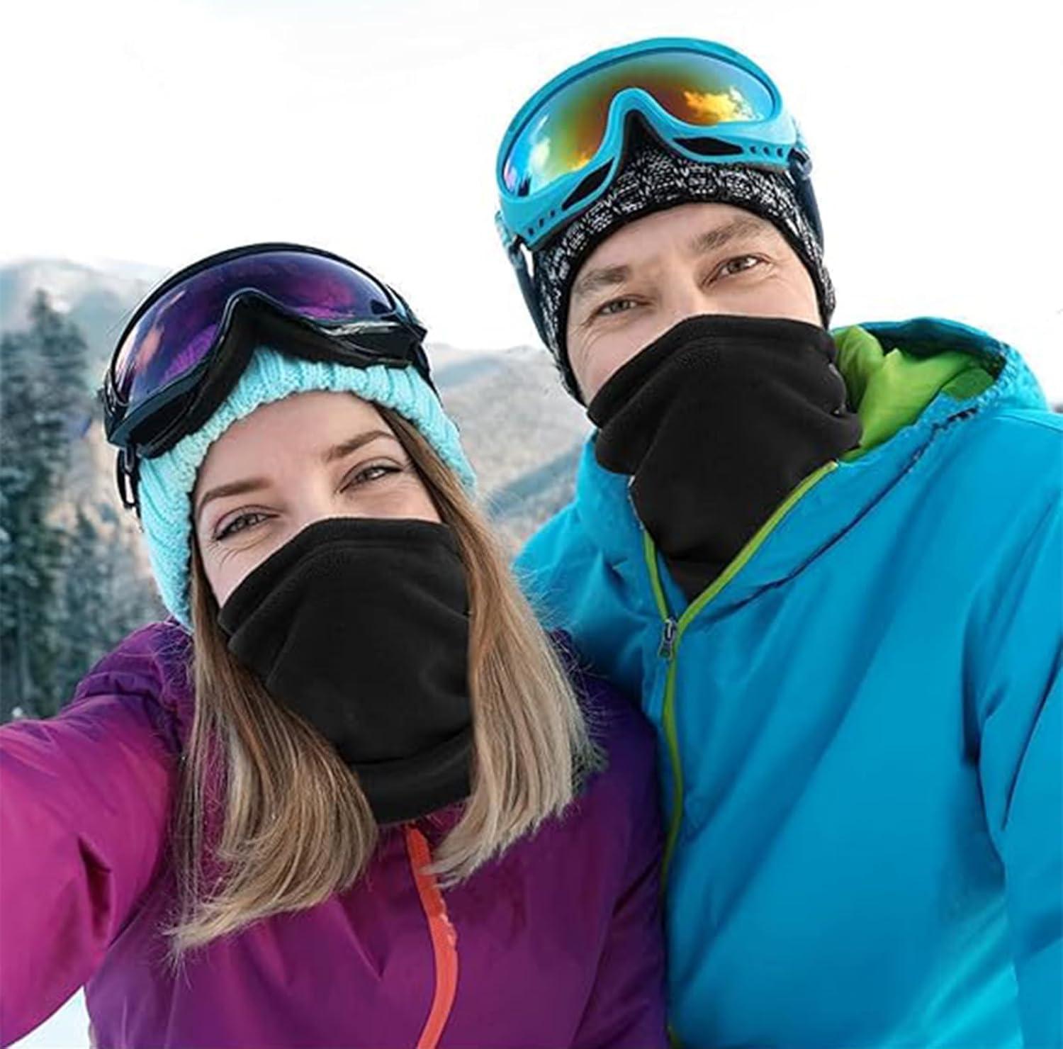 image:imageTour de Cou Homme Femme Cache Cou Cou Hiver charpe Coupe Cache Cou Homme Vent Ski lastique pais Doux Maille Doublure Polaire Neck Warmer Respirant Moto Cyclisme Ski Randonne Course Pied