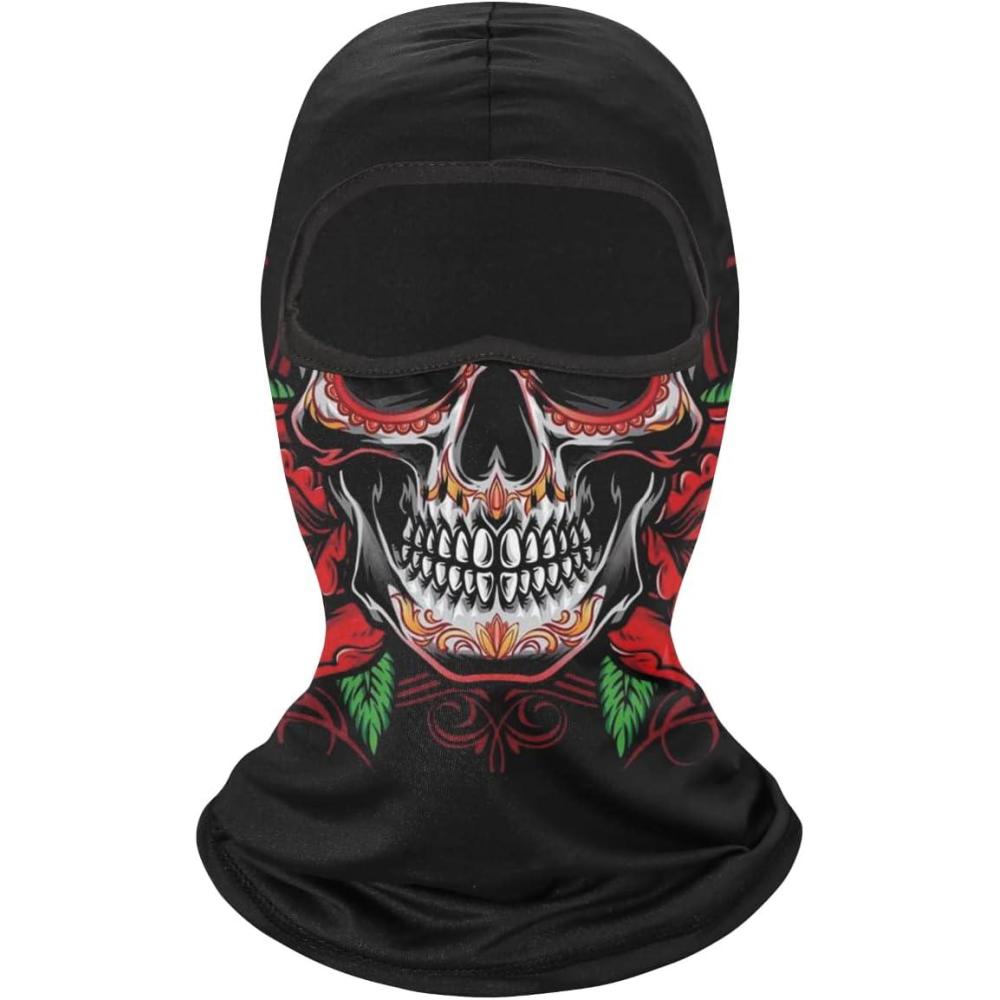 image:imageCagoule Masque facial respirant lger pour ski moto course et cyclisme Cagoule multifonction Unisexe Homme Femme Enfant Garon FillesMotif 4