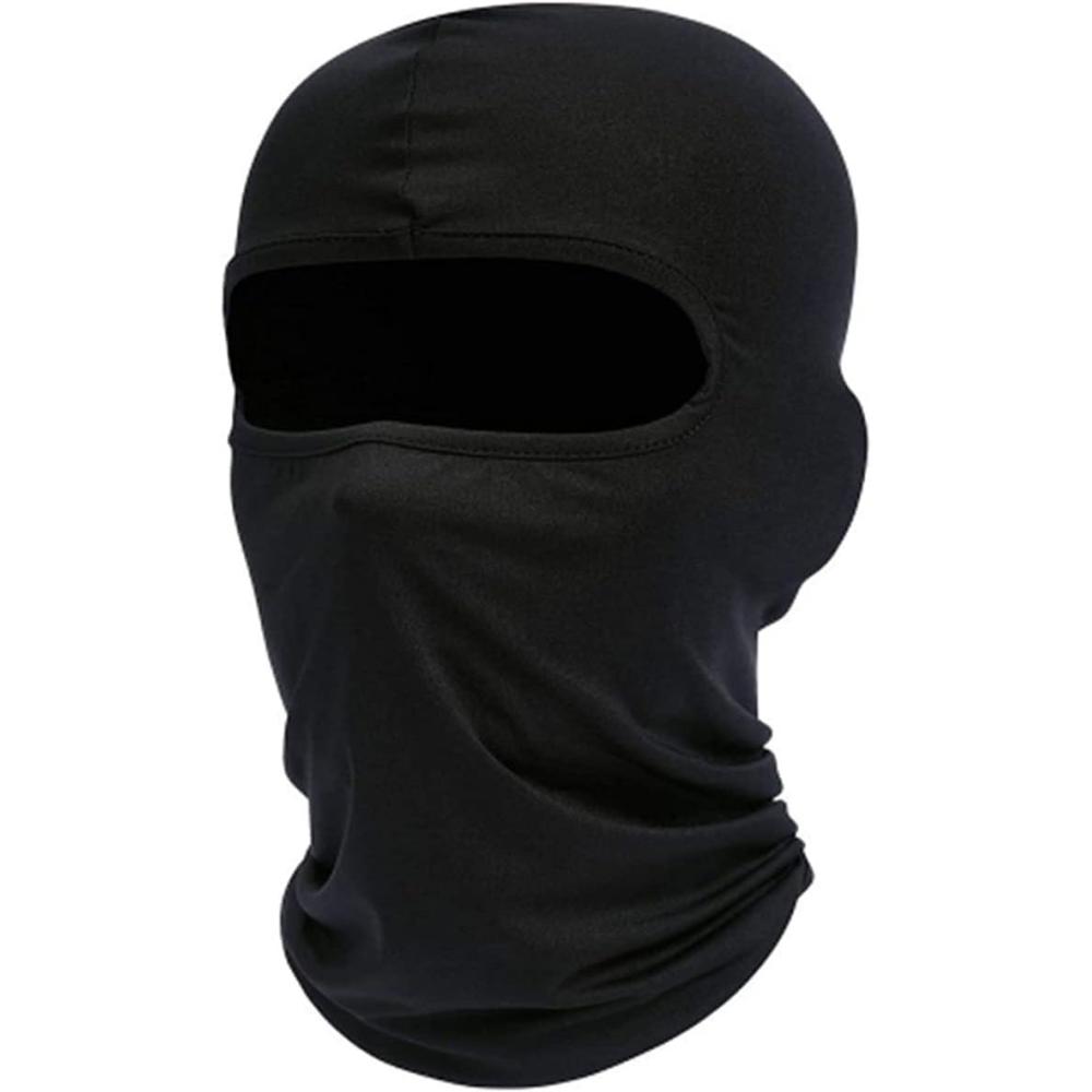 image:imageCagoule Masque facial respirant lger pour ski moto course et cyclisme Cagoule multifonction Unisexe Homme Femme Enfant Garon FillesNoir