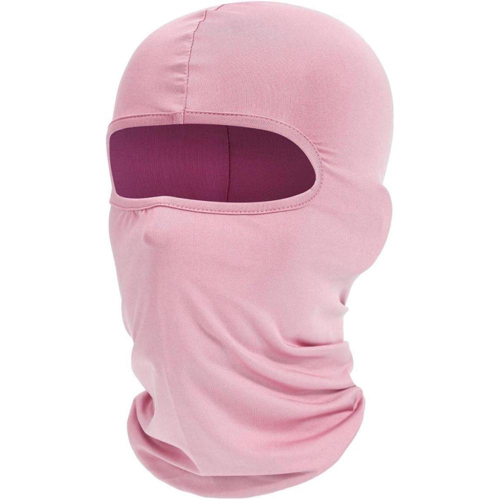 image:imageCagoule Masque facial respirant lger pour ski moto course et cyclisme Cagoule multifonction Unisexe Homme Femme Enfant Garon FillesRose