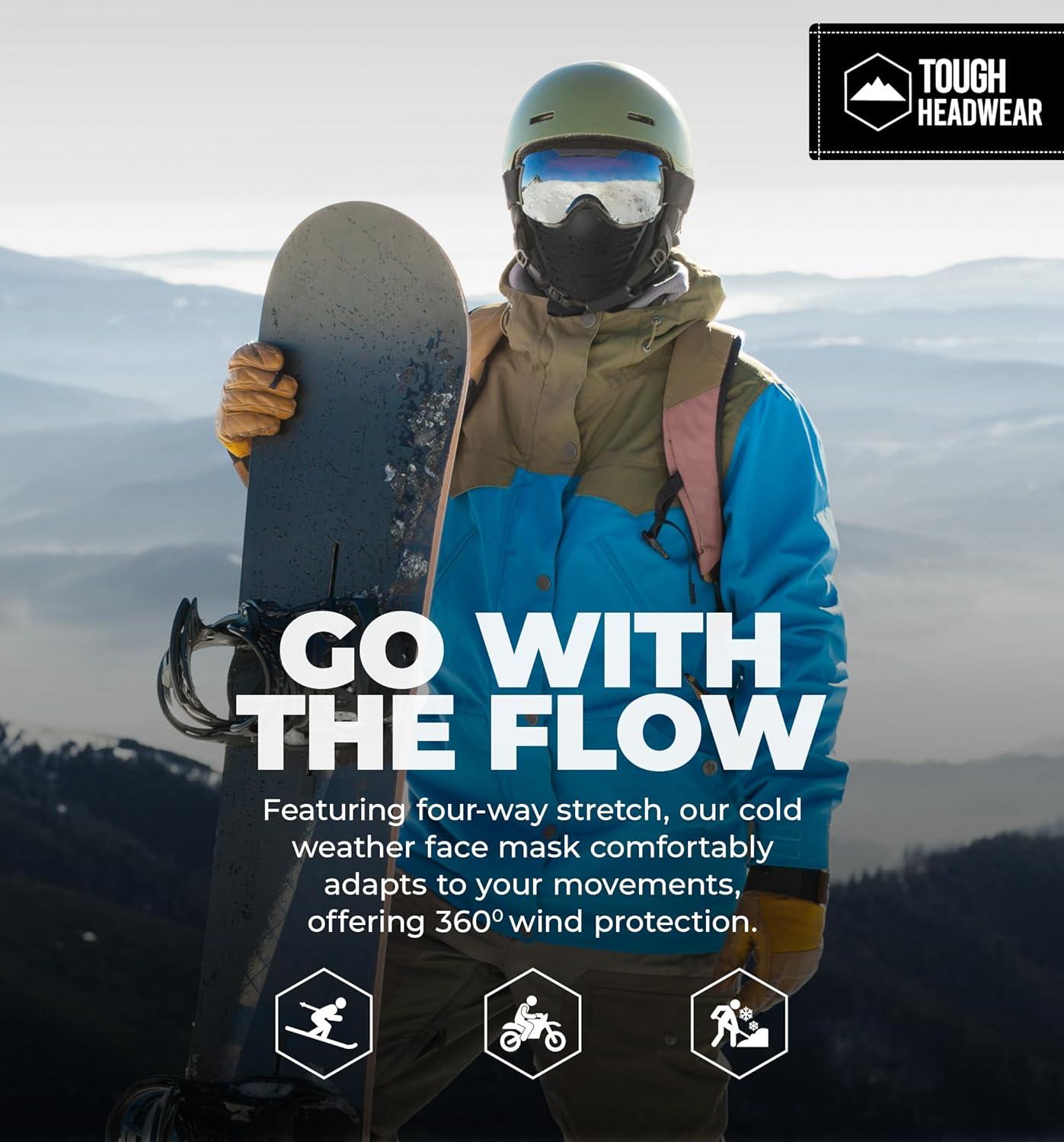 image:imageTough Headwear Masque de Ski Cagoule Robuste avec CouvreChefNoir