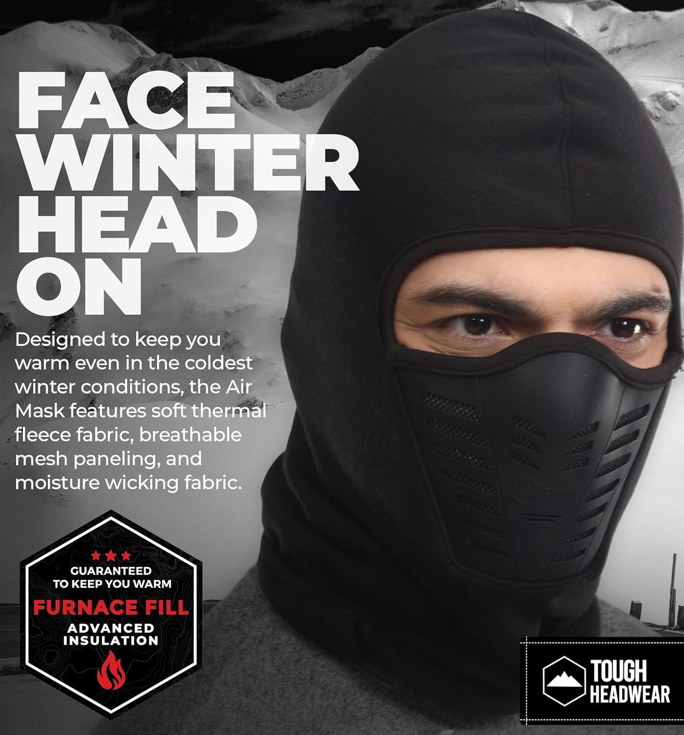 image:imageTough Headwear Masque de Ski Cagoule Robuste avec CouvreChefNoir