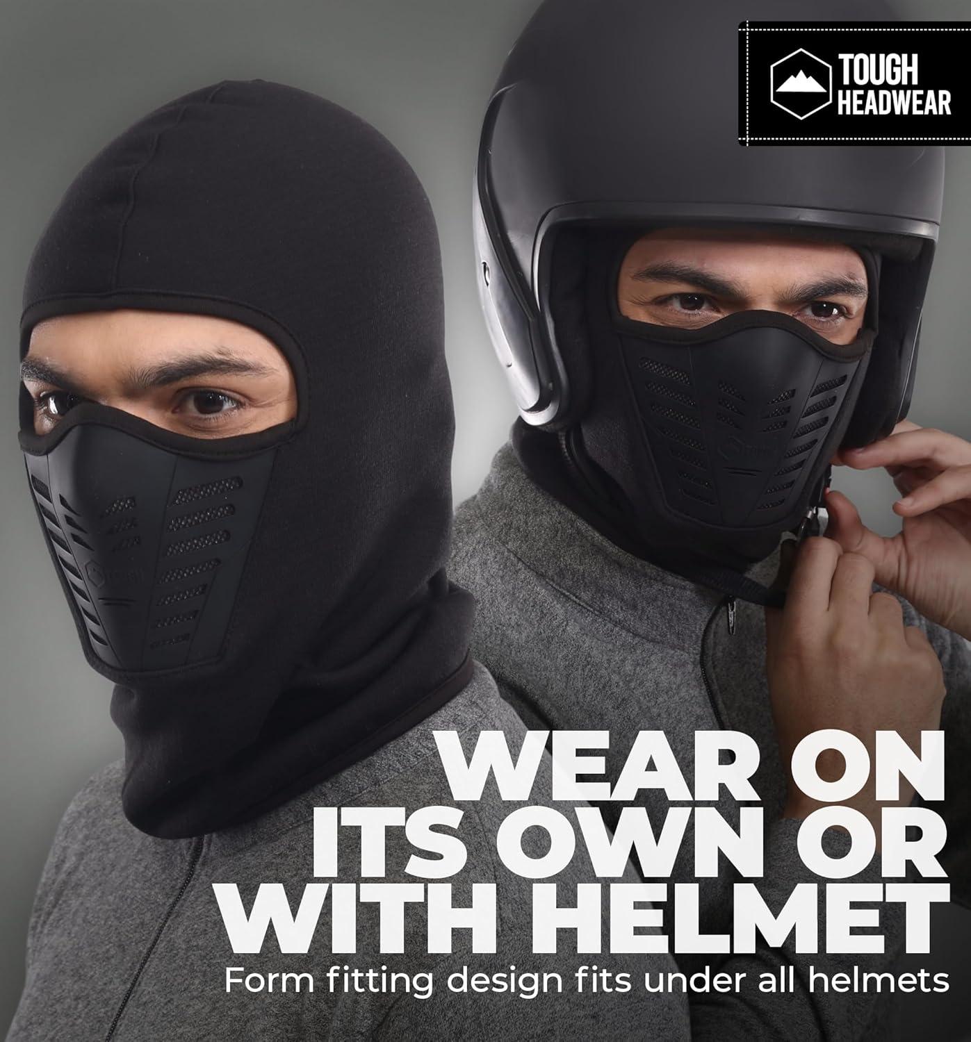 image:imageTough Headwear Masque de Ski Cagoule Robuste avec CouvreChefNoir