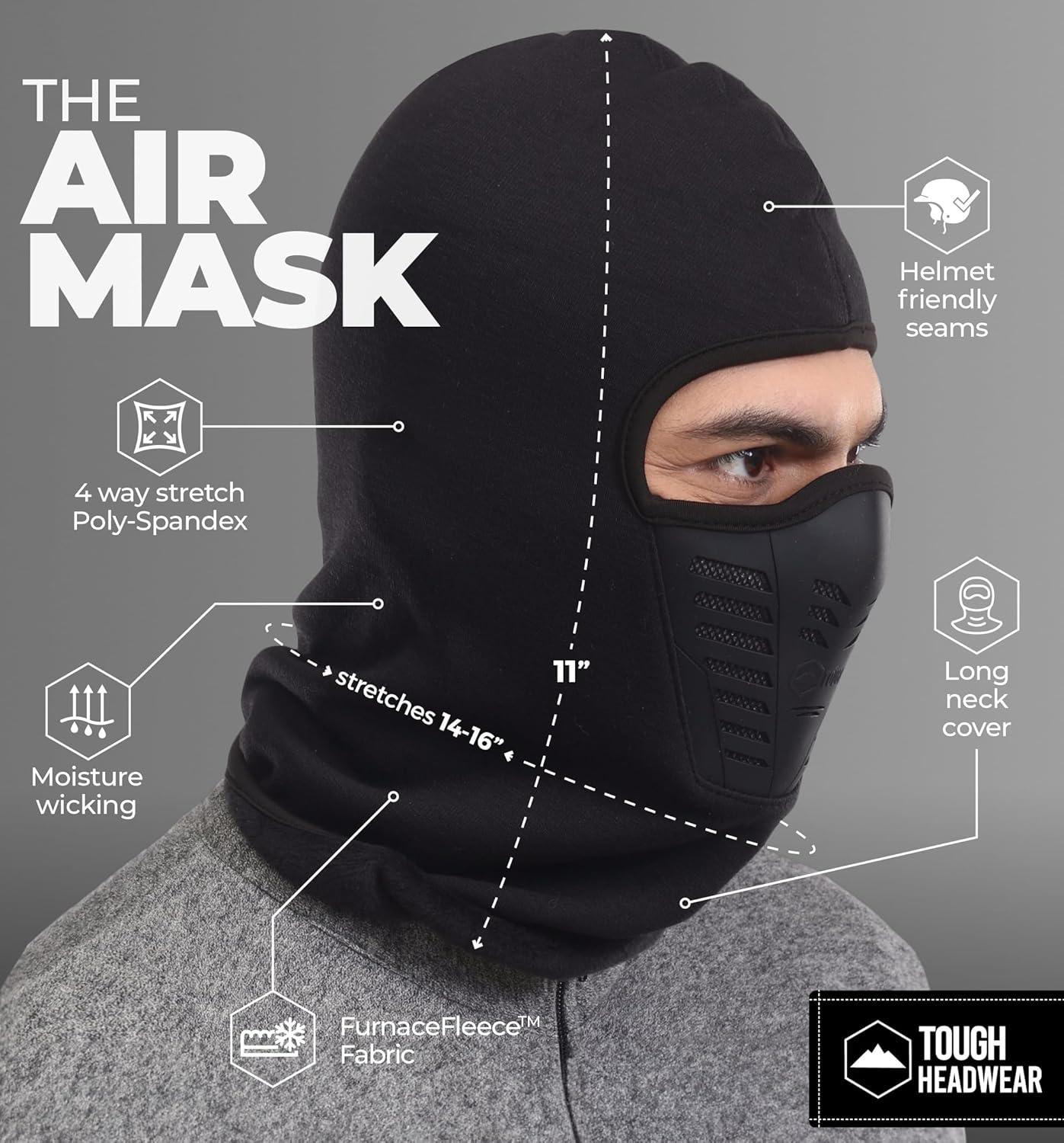 image:imageTough Headwear Masque de Ski Cagoule Robuste avec CouvreChefNoir